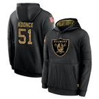 Johmsee LV.Raiders #51 Malcolm Koonce Player Black Salute to Service Hoodies Limited Game Stitched Jerseys