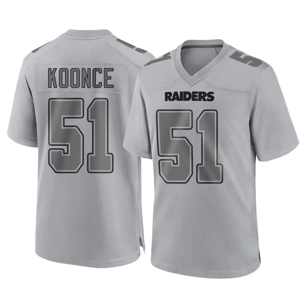 Johmsee LV.Raiders #51 Malcolm Koonce Player Gray Atmosphere Fashion Limited Game Stitched Jerseys