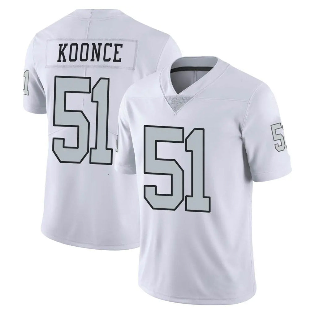 Johmsee LV.Raiders #51 Malcolm Koonce Player White Limited Color Rush Home Game Stitched Jerseys