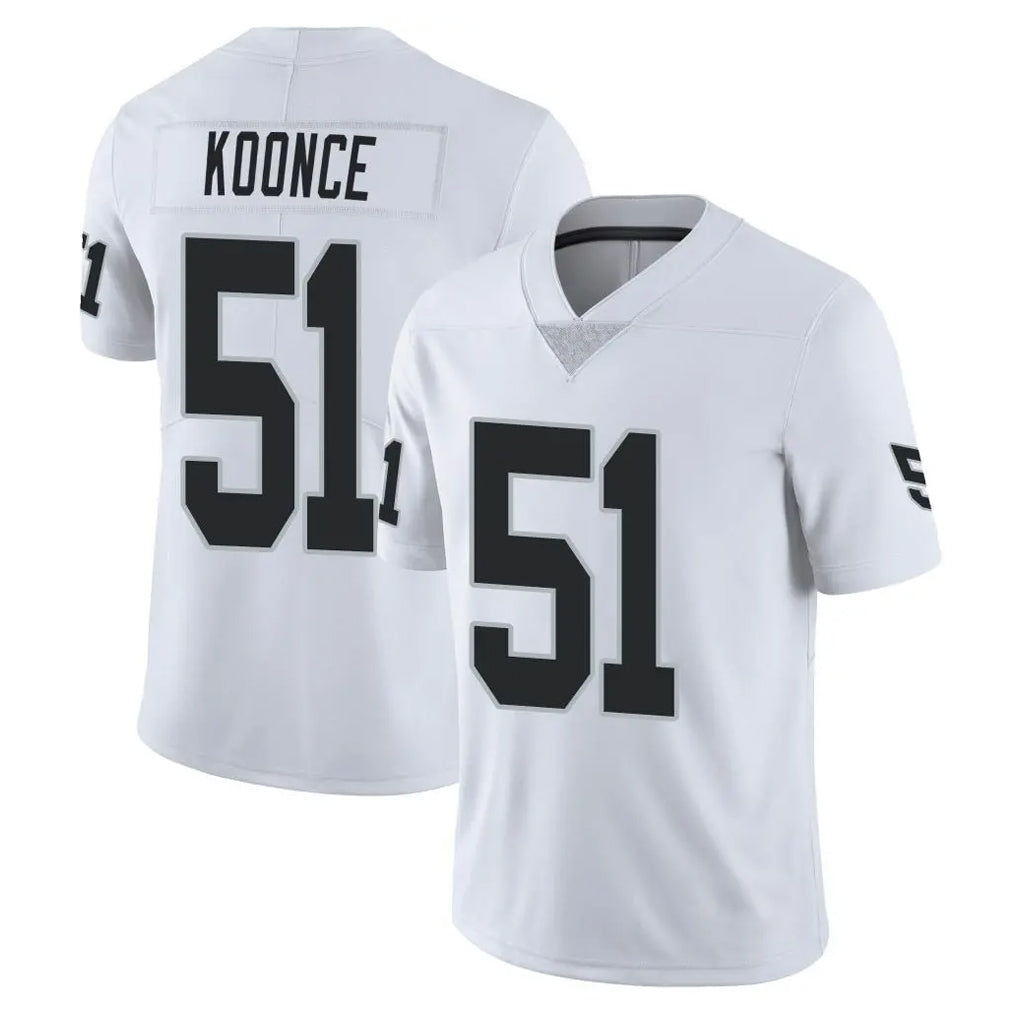 Johmsee LV.Raiders #51 Malcolm Koonce Player White Limited Vapor Untouchable Home Game Stitched Jerseys