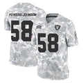 Johmsee LV.Raiders #58 Jackson Powers-Johnson Player Arctic Camo Salute To Service Limited Game Stitched Jerseys