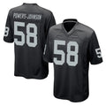 Johmsee LV.Raiders #58 Jackson Powers-Johnson Player Black Home Game Stitched Jerseys