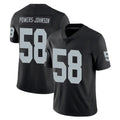 Johmsee LV.Raiders #58 Jackson Powers-Johnson Player Black Limited Vapor Untouchable Home Game Stitched Jerseys
