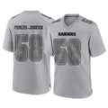 Johmsee LV.Raiders #58 Jackson Powers-Johnson Player Gray Atmosphere Fashion Limited Game Stitched Jerseys