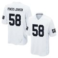 Johmsee LV.Raiders #58 Jackson Powers-Johnson Player White Home Game Stitched Jerseys