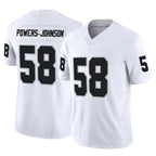Johmsee LV.Raiders #58 Jackson Powers-Johnson Player White Limited Vapor F.U.S.E. Home Game Stitched Jerseys