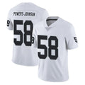 Johmsee LV.Raiders #58 Jackson Powers-Johnson Player White Limited Vapor Untouchable Home Game Stitched Jerseys