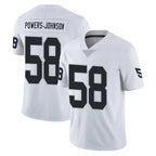 Johmsee LV.Raiders #58 Jackson Powers-Johnson Player White Limited Vapor Untouchable Home Game Stitched Jerseys