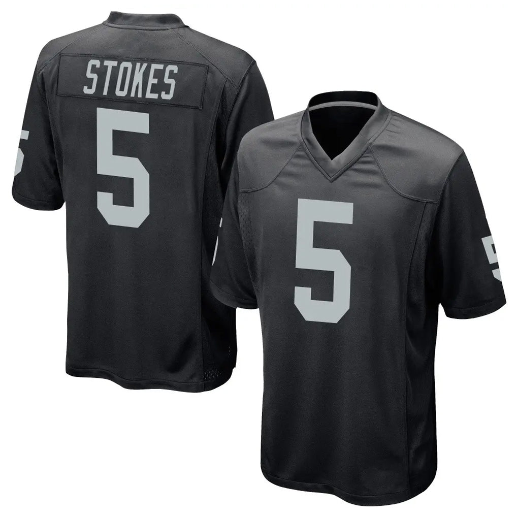 Johmsee LV.Raiders #5 Eric Stokes Player Black Home Game Stitched Jerseys