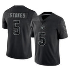 Johmsee LV.Raiders #5 Eric Stokes Player Black Reflective Limited Game Stitched Jerseys