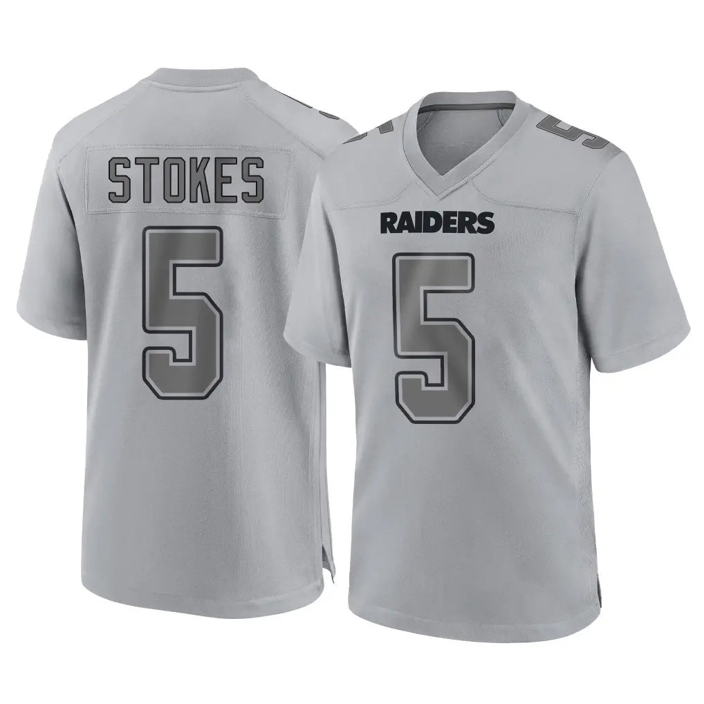 Johmsee LV.Raiders #5 Eric Stokes Player Gray Atmosphere Fashion Limited Game Stitched Jerseys