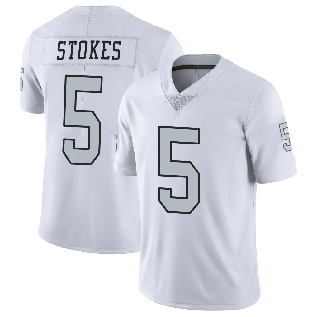 Johmsee LV.Raiders #5 Eric Stokes Player White Limited Color Rush Home Game Stitched Jerseys