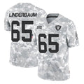 Johmsee LV.Raiders #65 Tyler Linderbaum Player Arctic Camo Salute To Service Limited Game Stitched Jerseys