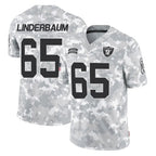 Johmsee LV.Raiders #65 Tyler Linderbaum Player Arctic Camo Salute To Service Limited Game Stitched Jerseys