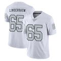 Johmsee LV.Raiders #65 Tyler Linderbaum Player White Limited Color Rush Home Game Stitched Jerseys