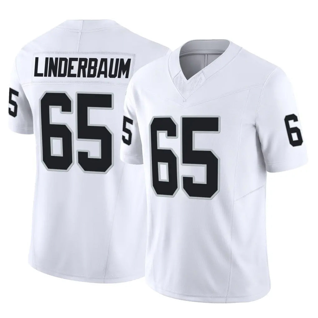 Johmsee LV.Raiders #65 Tyler Linderbaum Player White Limited Vapor F.U.S.E. Home Game Stitched Jerseys