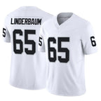Johmsee LV.Raiders #65 Tyler Linderbaum Player White Limited Vapor F.U.S.E. Home Game Stitched Jerseys