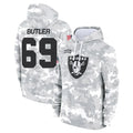 Johmsee LV.Raiders #69 Adam Butler Player Arctic Camo Salute to Service Hoodies Limited Game Stitched Jerseys