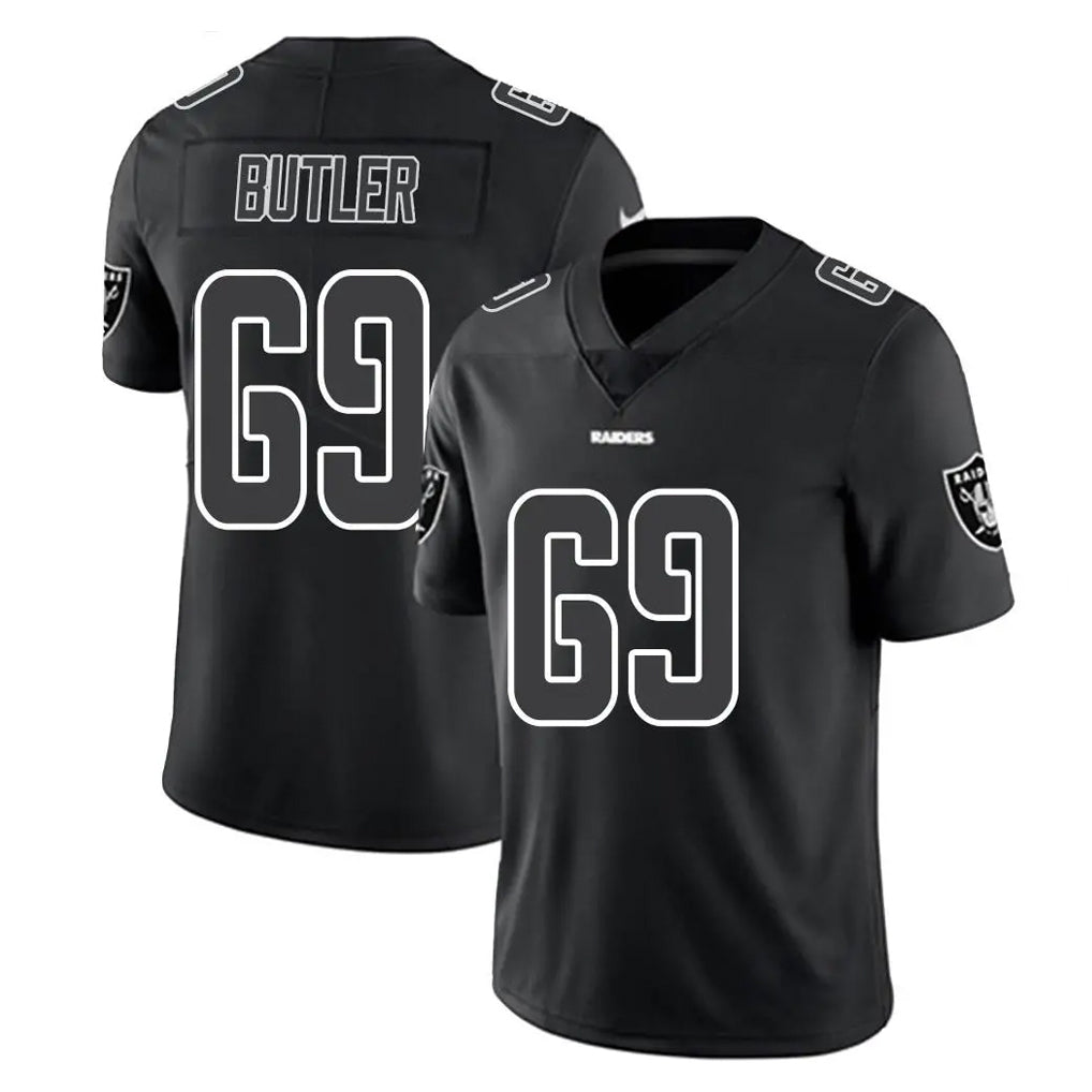 Johmsee LV.Raiders #69 Adam Butler Player Black Limited Black Impact Home Game Stitched Jerseys