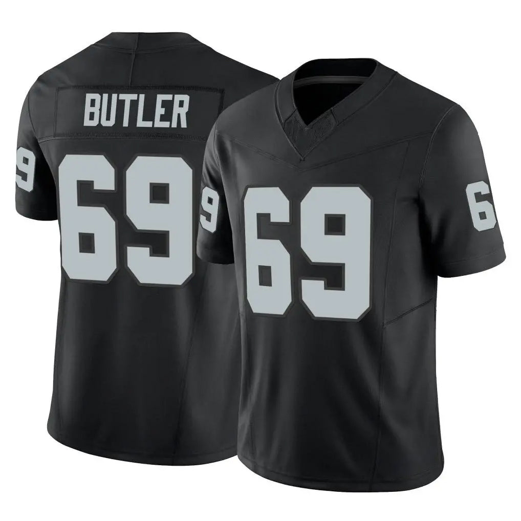 Johmsee LV.Raiders #69 Adam Butler Player Black Limited Vapor F.U.S.E. Home Game Stitched Jerseys