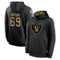 Johmsee LV.Raiders #69 Adam Butler Player Black Salute to Service Hoodies Limited Game Stitched Jerseys