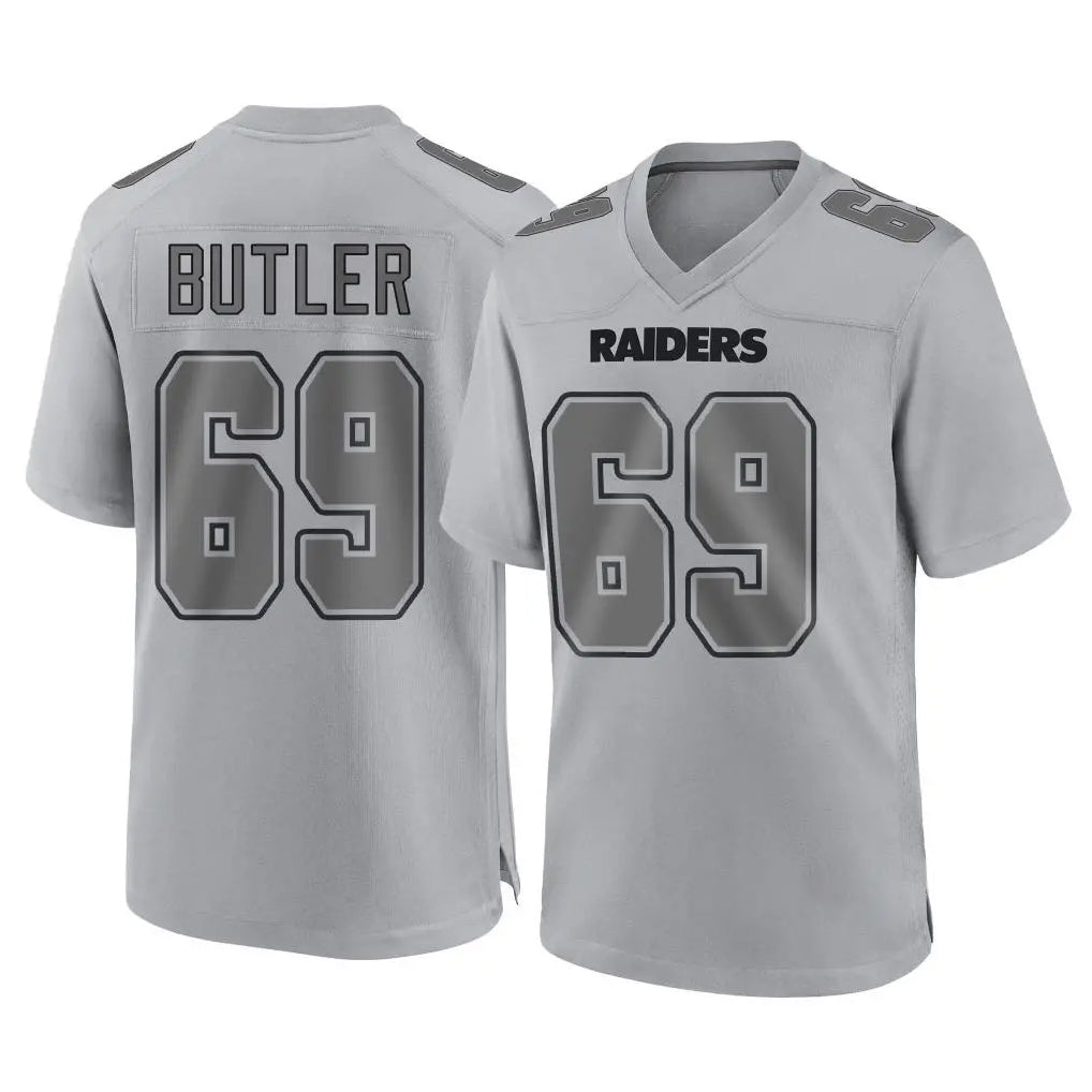 Johmsee LV.Raiders #69 Adam Butler Player Gray Atmosphere Fashion Limited Game Stitched Jerseys