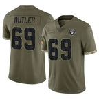 Johmsee LV.Raiders #69 Adam Butler Player Olive Salute To Service Limited Stitched Jerseys