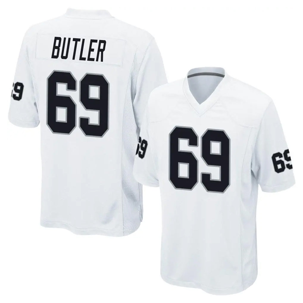 Johmsee LV.Raiders #69 Adam Butler Player White Home Game Stitched Jerseys
