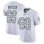 Johmsee LV.Raiders #69 Adam Butler Player White Limited Color Rush Home Game Stitched Jerseys