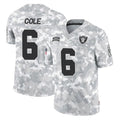 Johmsee LV.Raiders #6 A.J. Cole Player Arctic Camo Salute To Service Limited Game Stitched Jerseys
