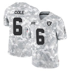 Johmsee LV.Raiders #6 A.J. Cole Player Arctic Camo Salute To Service Limited Game Stitched Jerseys