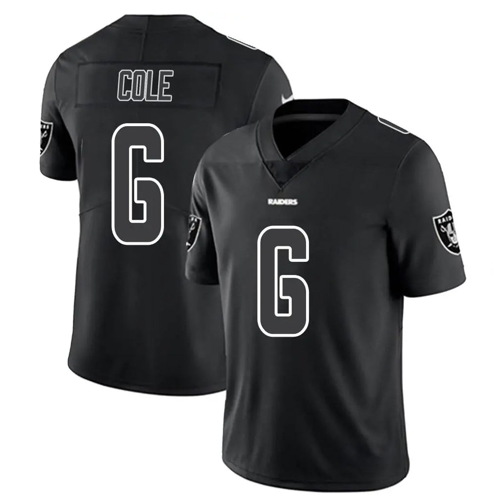Johmsee LV.Raiders #6 A.J. Cole Player Black Limited Black Impact Home Game Stitched Jerseys