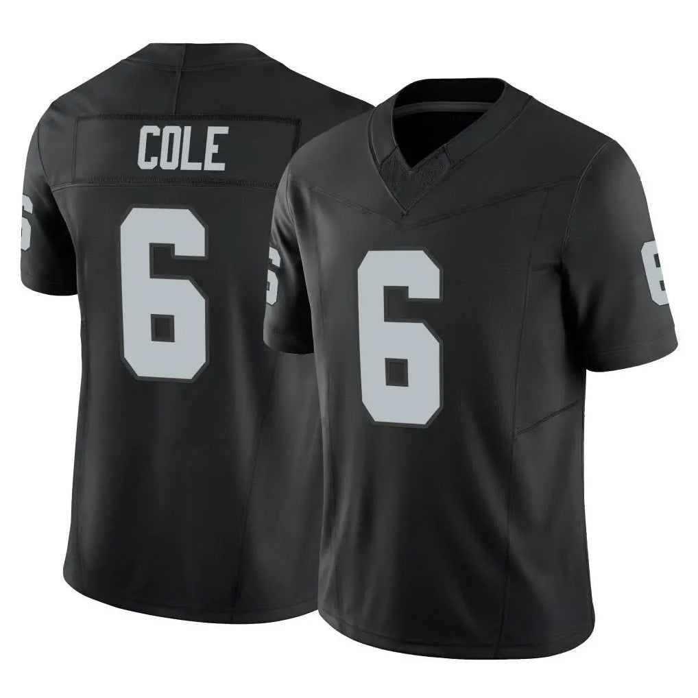 Johmsee LV.Raiders #6 A.J. Cole Player Black Limited Vapor F.U.S.E. Home Game Stitched Jerseys