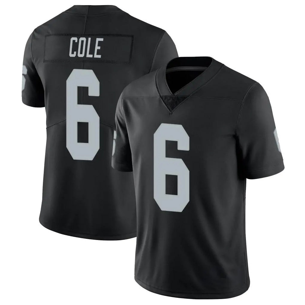 Johmsee LV.Raiders #6 A.J. Cole Player Black Limited Vapor Untouchable Home Game Stitched Jerseys