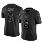 Johmsee LV.Raiders #6 A.J. Cole Player Black Reflective Limited Game Stitched Jerseys