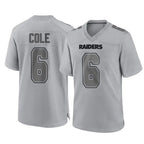 Johmsee LV.Raiders #6 A.J. Cole Player Gray Atmosphere Fashion Limited Game Stitched Jerseys