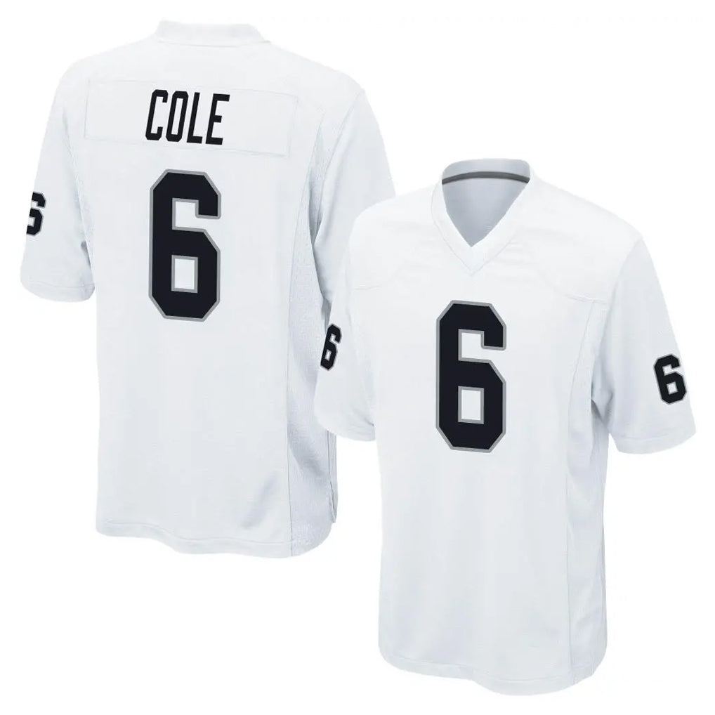 Johmsee LV.Raiders #6 A.J. Cole Player White Home Game Stitched Jerseys