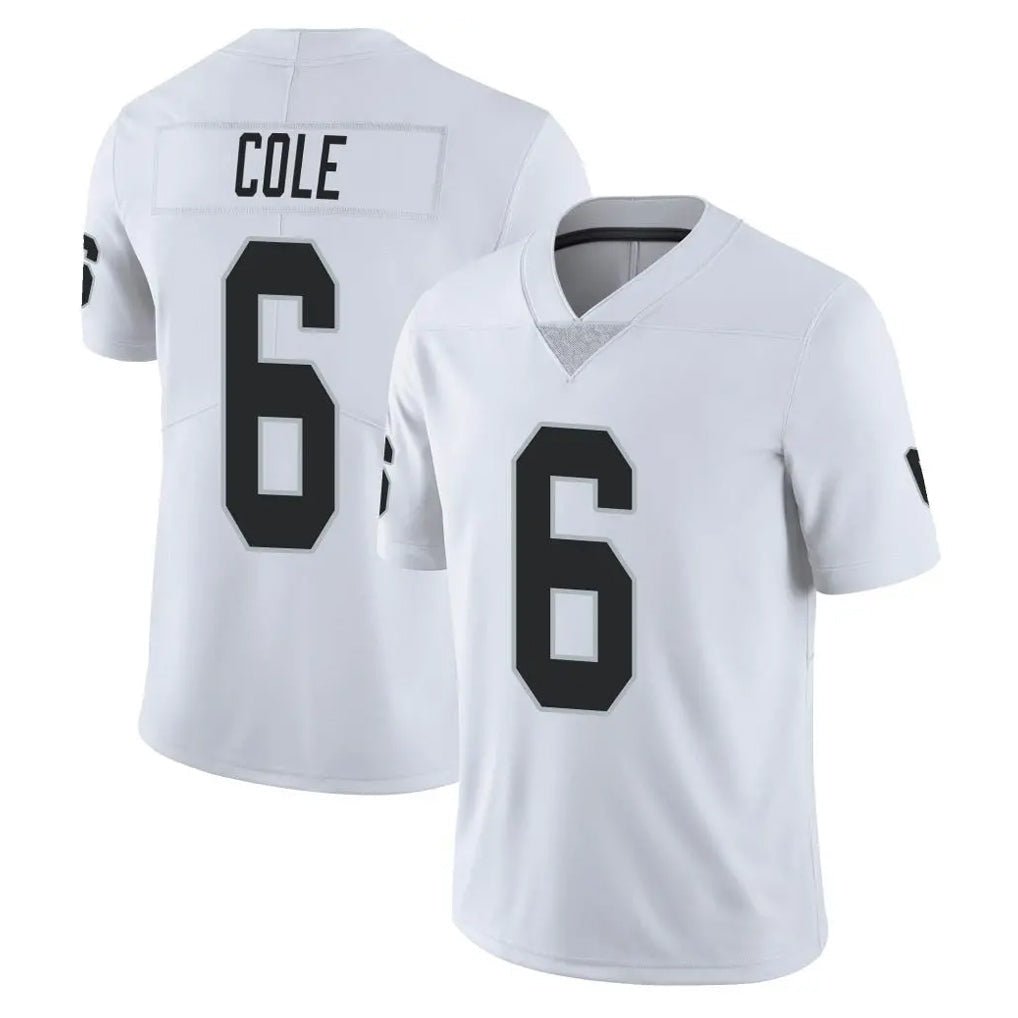 Johmsee LV.Raiders #6 A.J. Cole Player White Limited Vapor Untouchable Home Game Stitched Jerseys