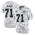 Johmsee LV.Raiders #71 DJ Glaze Player Arctic Camo Salute To Service Limited Game Stitched Jerseys
