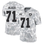Johmsee LV.Raiders #71 DJ Glaze Player Arctic Camo Salute To Service Limited Game Stitched Jerseys