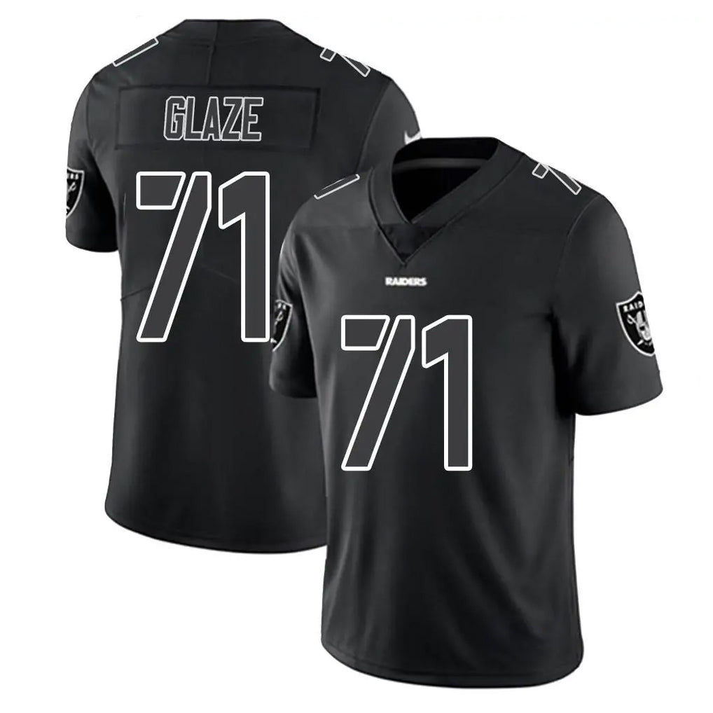 Johmsee LV.Raiders #71 DJ Glaze Player Black Limited Black Impact Home Game Stitched Jerseys