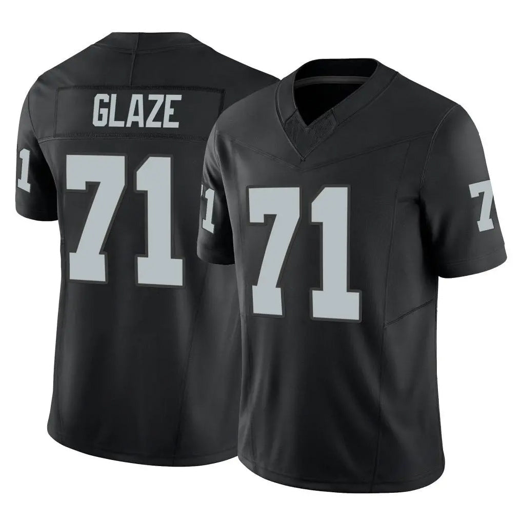 Johmsee LV.Raiders #71 DJ Glaze Player Black Limited Vapor F.U.S.E. Home Game Stitched Jerseys