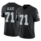 Johmsee LV.Raiders #71 DJ Glaze Player Black Limited Vapor F.U.S.E. Home Game Stitched Jerseys