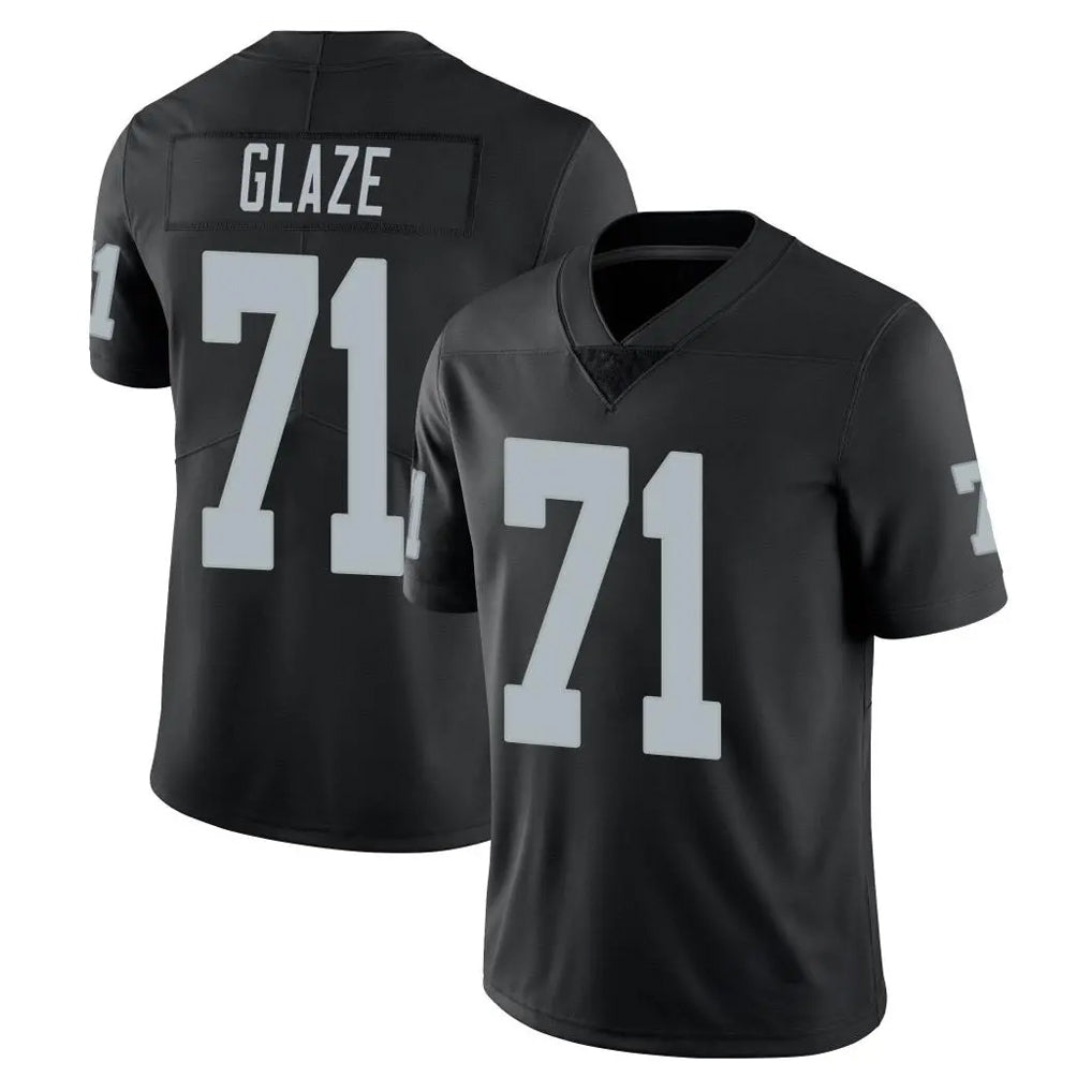 Johmsee LV.Raiders #71 DJ Glaze Player Black Limited Vapor Untouchable Home Game Stitched Jerseys