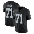 Johmsee LV.Raiders #71 DJ Glaze Player Black Limited Vapor Untouchable Home Game Stitched Jerseys