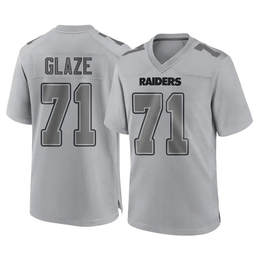 Johmsee LV.Raiders #71 DJ Glaze Player Gray Atmosphere Fashion Limited Game Stitched Jerseys