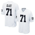 Johmsee LV.Raiders #71 DJ Glaze Player White Home Game Stitched Jerseys