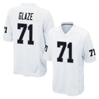 Johmsee LV.Raiders #71 DJ Glaze Player White Home Game Stitched Jerseys