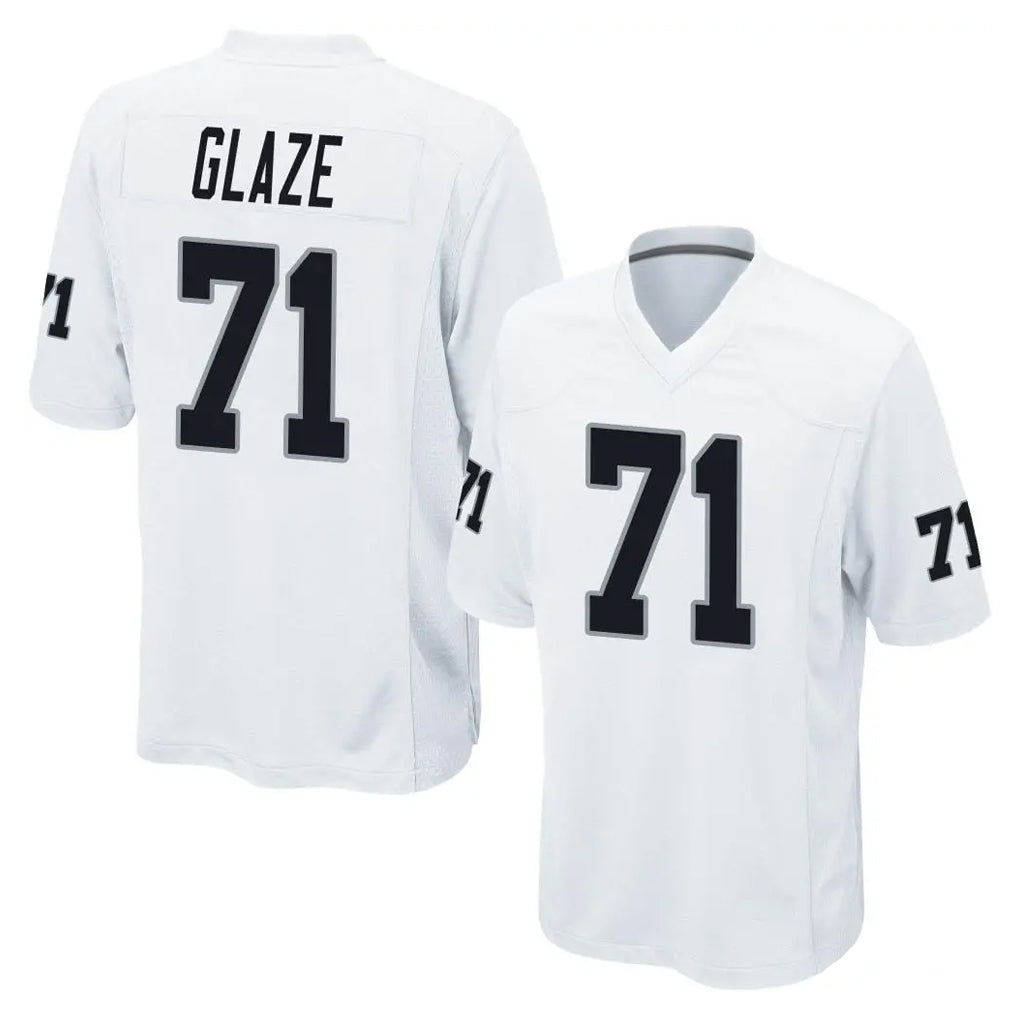 Johmsee LV.Raiders #71 DJ Glaze Player White Home Game Stitched Jerseys