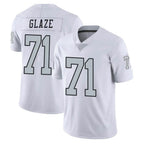 Johmsee LV.Raiders #71 DJ Glaze Player White Limited Color Rush Home Game Stitched Jerseys